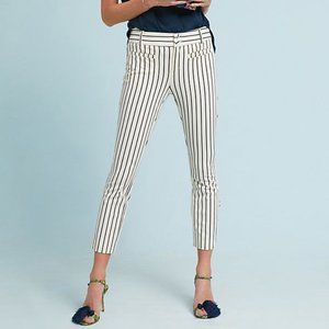 Anthro Essential Slim crop striped pants 14